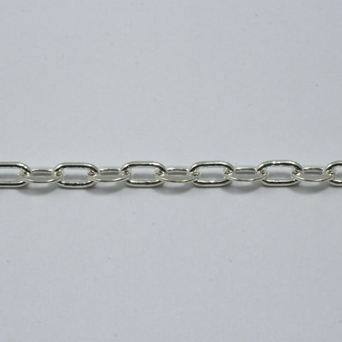 Bright Silver 8mm x 6mm Flat Oval Chain CC164-General Bead