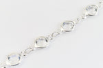 6.7mm Round Silver/Crystal Chain with Electro Plated Bezel #CC165-General Bead