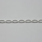 Bright Silver 6.4mm x 3mm Textured Oval Chain CC174-General Bead