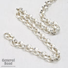 3.5mm Bright Silver Beveled Round Link Chain CC203-General Bead