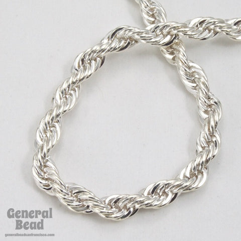 3.8mm Bright Silver Classic Rope Chain CC232-General Bead