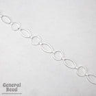 Bright Silver 23mm x 12mm Oval and 14.8mm Round Link Chain CC235-General Bead
