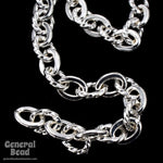 7.5mm x 5.5mm Silver Plain and Twist Link Chain CC237-General Bead