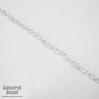 Silver 8mm x 10mm Oval and 7mm x 12.7mm Twist Link Chain CC240-General Bead