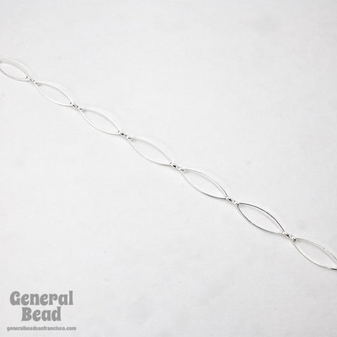 27mm x 8.7mm Silver Oval Link Chain CC248-General Bead