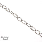 24mm Antique Silver Plain and Textured Oval Link Chain CC255-General Bead