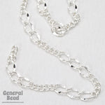5mm x 3mm Bright Silver Figaro Chain CC258-General Bead