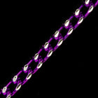 4mm Purple/Silver Diamond Cut Aluminum Curb Chain #CC21-General Bead