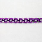 4mm Purple/Silver Diamond Cut Aluminum Curb Chain #CC21-General Bead