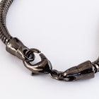 7.5" Gunmetal Finished Snake Chain Bracelet #CC102-General Bead