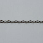 4mm x 2.5mm Gunmetal Crimped Oval Cable Chain CC155-General Bead