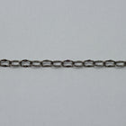 4mm x 2.5mm Gunmetal Crimped Oval Cable Chain CC155-General Bead