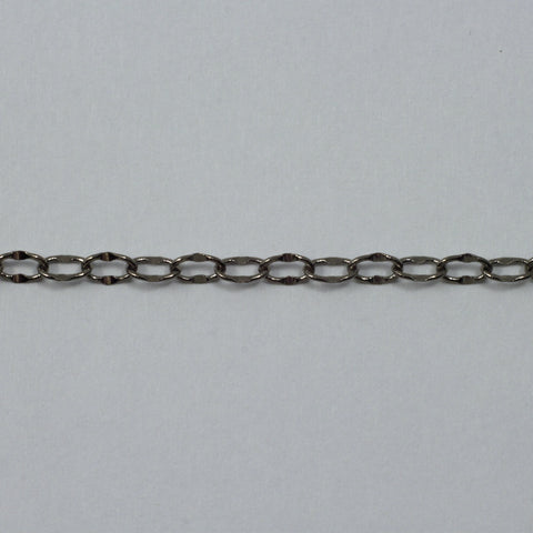 4mm x 2.5mm Gunmetal Crimped Oval Cable Chain CC155-General Bead