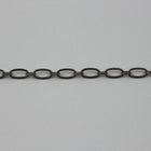 Gunmetal 6.4mm x 3mm Textured Oval Chain CC174-General Bead
