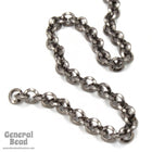 3.5mm Gunmetal Beveled Round Link Chain CC203-General Bead