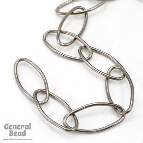 8mm x 16.5mm Gunmetal Oval Link Chain CC209-General Bead