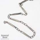 15mm x 1.7mm Gunmetal Twisted Bar Link Chain CC212-General Bead