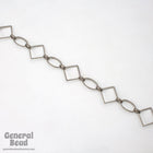 18.9mm Gunmetal Diamond and Oval Link Chain CC215-General Bead