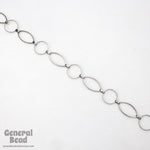 Gunmetal 23mm x 12mm Oval and 14.8mm Round Link Chain CC235-General Bead