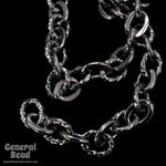 7.5mm x 5.5mm Gunmetal Plain and Twist Link Chain CC237-General Bead