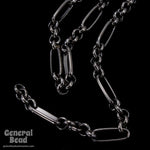 8.5mm x 3mm Gunmetal Rectangle and Round Link Chain CC238-General Bead