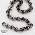 5mm Gunmetal Textured Rolo Chain CC246-General Bead