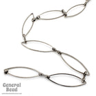 27mm x 8.7mm Gunmetal Oval Link Chain CC248-General Bead