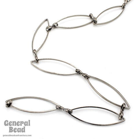 27mm x 8.7mm Gunmetal Oval Link Chain CC248-General Bead