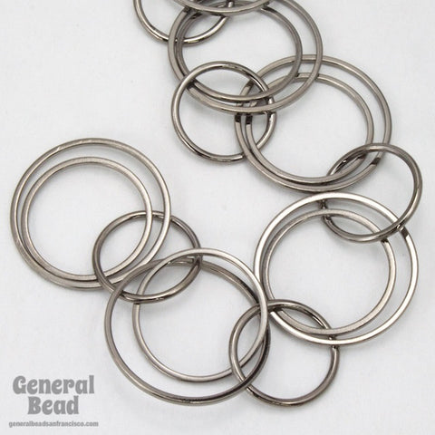 22mm Gunmetal Multiple Link Chain CC251-General Bead