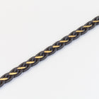 4mm Gray/Gold Flat Braided Chain #CC92-General Bead