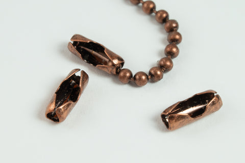 Antique Copper Ball Chain Connector #CC44-General Bead
