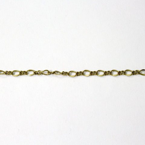 3mm x 2.5mm Antique Brass Figaro Chain CC90-General Bead