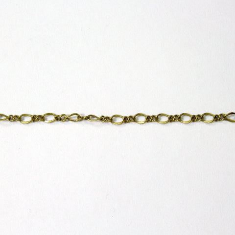 3mm x 2.5mm Antique Brass Figaro Chain CC90-General Bead