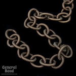 8mm x 6.5mm Antique Copper Textured Cable Chain CC94-General Bead