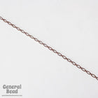 3mm x 4.8mm Antique Copper Textured Oval Chain #CC97-General Bead