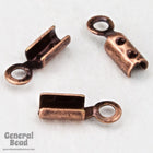 5mm Fold-Over Antique Copper Chain Crimp with Loop #CCD153-General Bead