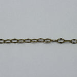 4mm x 2.5mm Antique Brass Crimped Oval Cable Chain CC155-General Bead