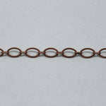 5mm x 9mm Antique Copper Flat Oval Chain CC161-General Bead