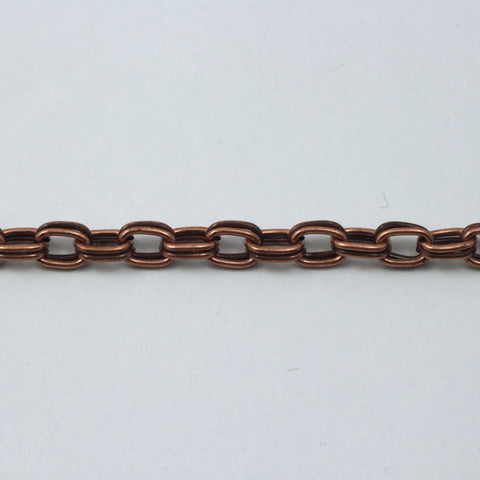 Antique Copper 6mm x 4mm Double Square Box Chain CC168-General Bead