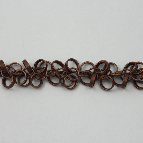 Antique Copper 5mm Dangle Links Chain CC171-General Bead