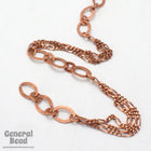 6mm x 9mm Antique Copper Oval Link Alternating Chain CCD204-General Bead