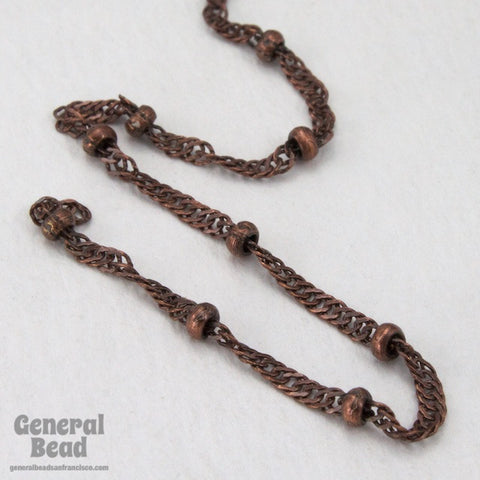 2.5mm Antique Copper Satellite Twisted Curb Chain CC206-General Bead