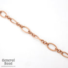 Antique Copper 26mm x 16mm Oval and 25.4mm x 10mm Twisted Link Chain CC234-General Bead