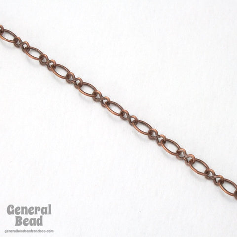 5.4mm x 4.4mm and 5.2mm x 3mm Antique Copper Figure 8 Chain CC236-General Bead