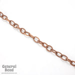 15mm x 9mm Antique Copper Textured Oval Link Chain CC256-General Bead