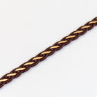 4mm Brown/Gold Flat Braided Chain #CC92-General Bead