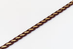 4mm Brown/Gold Flat Braided Chain #CC92-General Bead