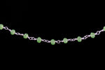 3.5mm Silver/Opal Peridot Fire Polished Glass Beaded Rosary Chain #CC99-General Bead