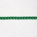 3mm Green/Silver Diamond Cut Aluminum Curb Chain #CC20-General Bead