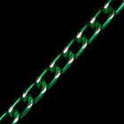 4mm Green/Silver Diamond Cut Aluminum Curb Chain #CC21-General Bead